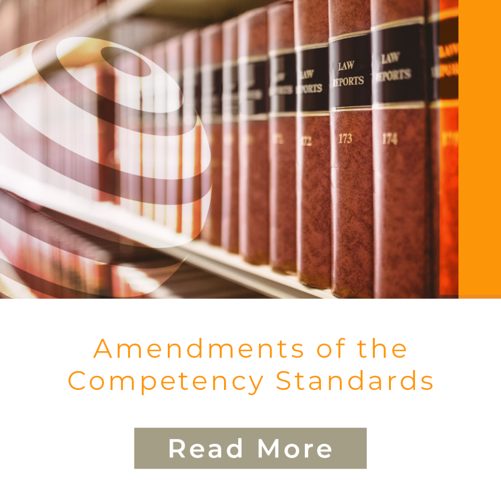 Amendments Of The Competency Standards