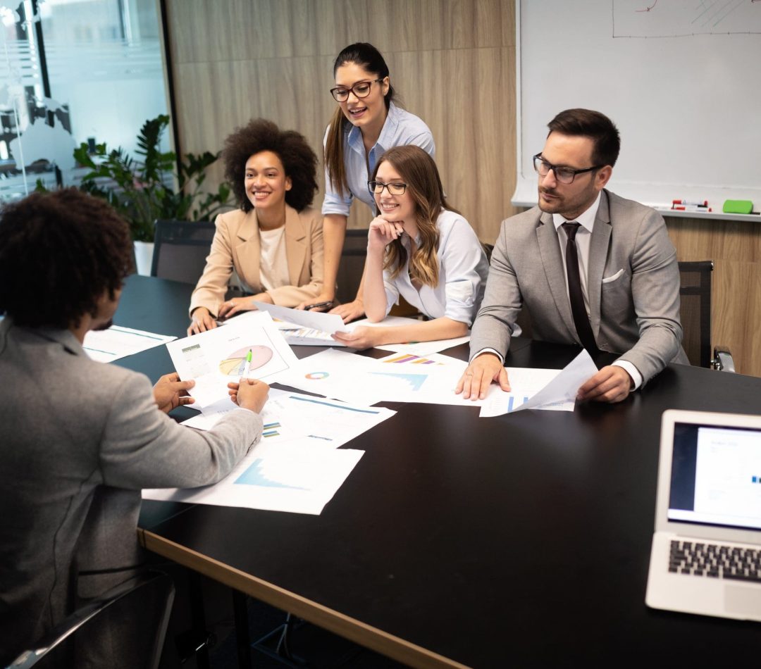 Business people work conference and meeting in modern office