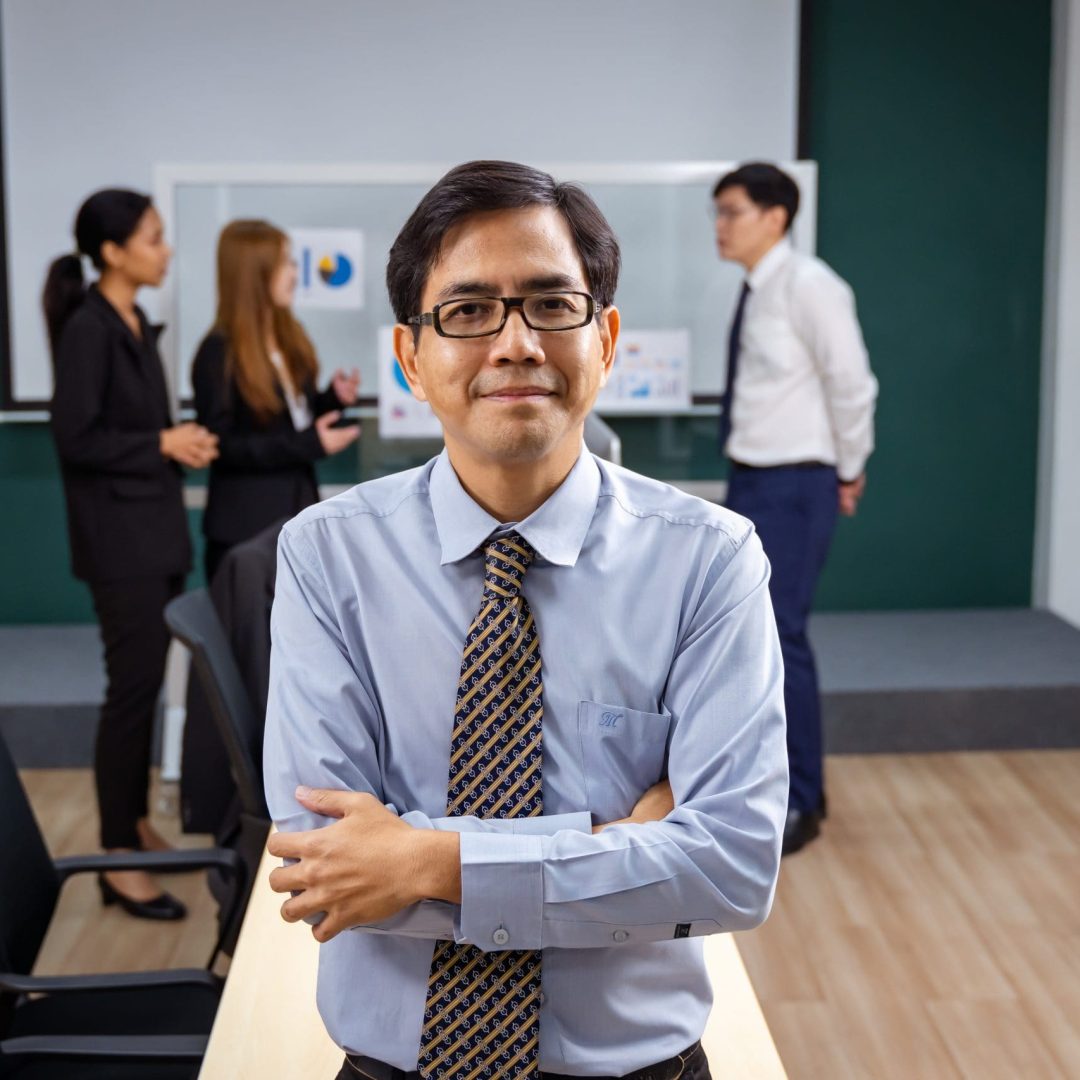 Group of multiethnic businessmen Get together for a brainstorming meeting to move the business forward.
